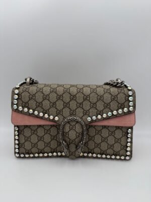 GUCCI DIONYSUS GG Supreme with Diamantes Handbag
