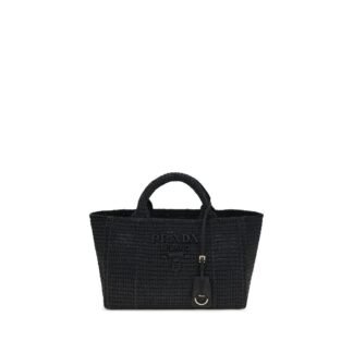 Black Viscose Shoulder Bag