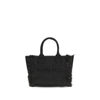 Black Raffia Shoulder Bag