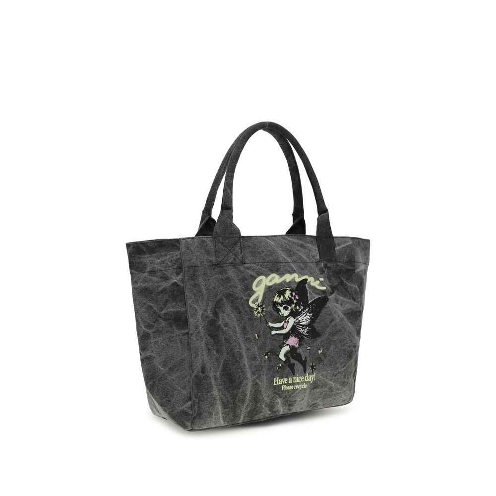 Gray Recycled Cotton Shoulder Bag - Image 2