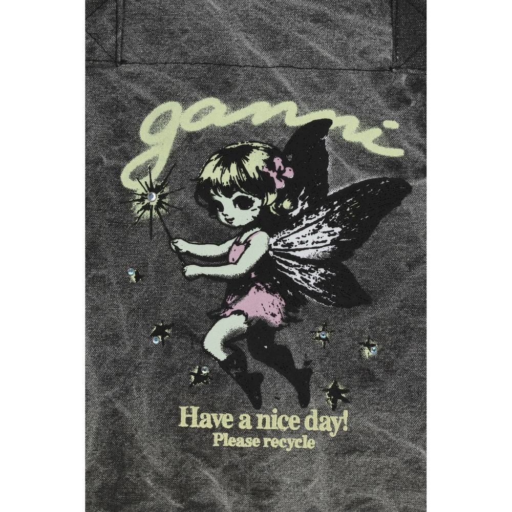 Gray Recycled Cotton Shoulder Bag - Image 4