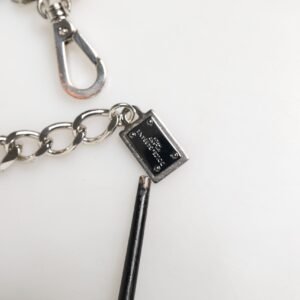 Silver Brass Chain Dice DG Logo EmbellishedCharm Bracelet