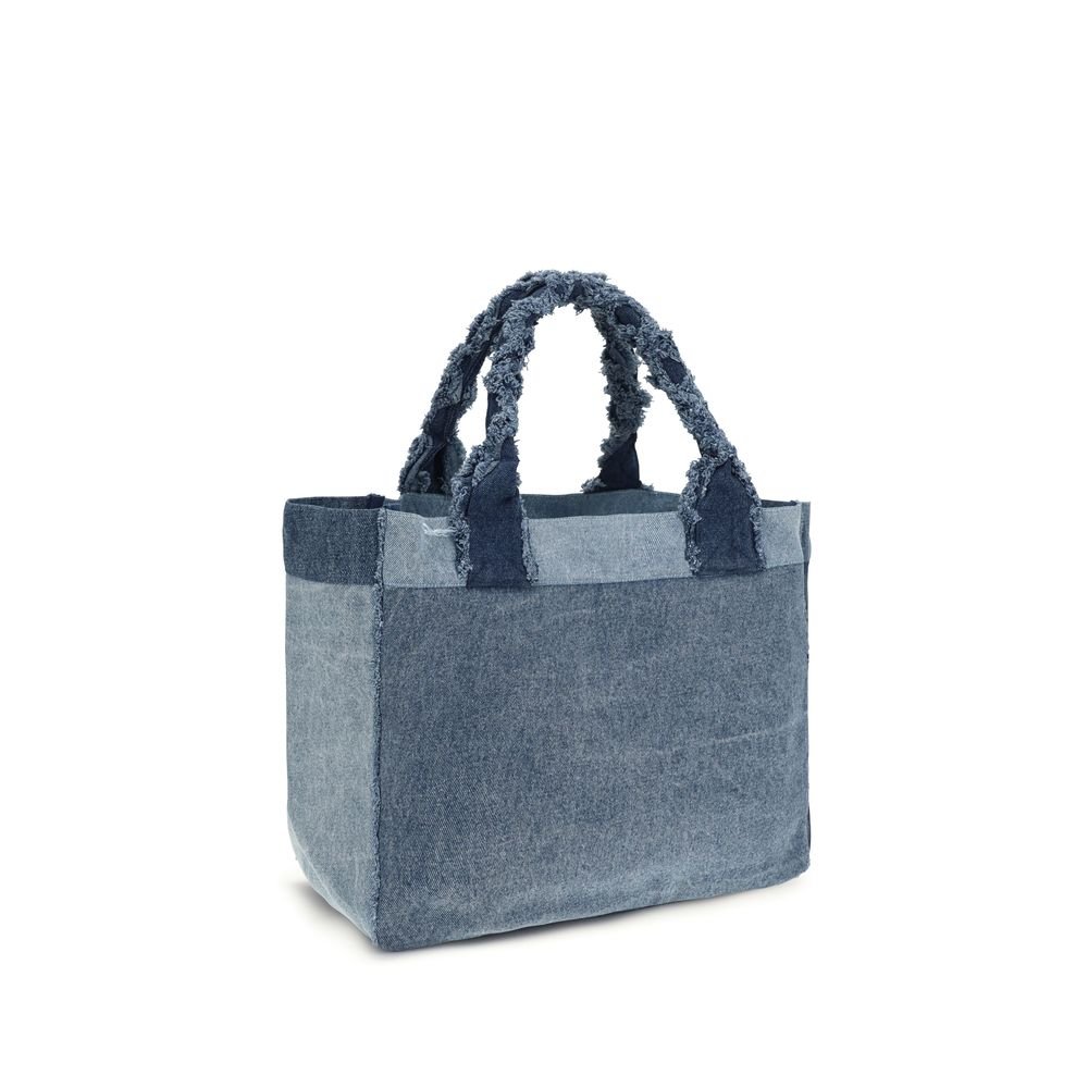 Blue Cotton Shoulder Bag - Image 3