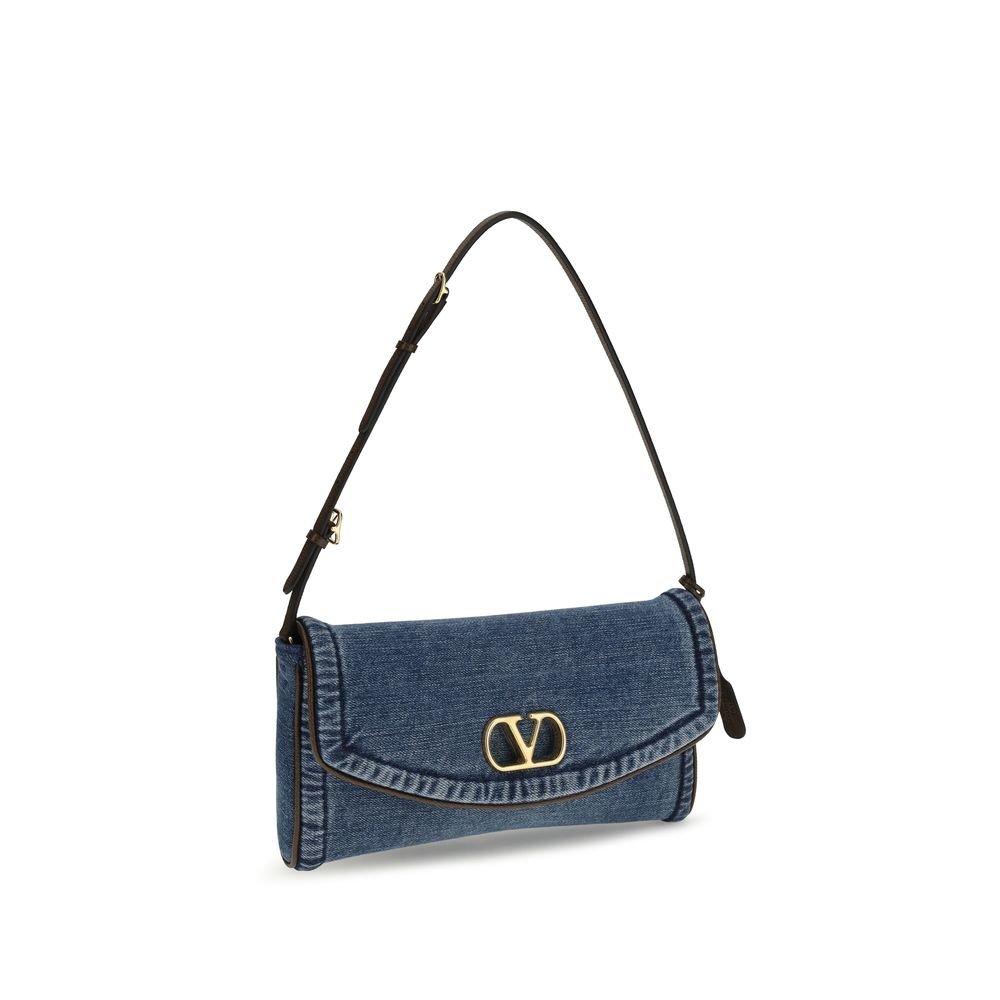 Blue Cotton Shoulder Bag - Image 2