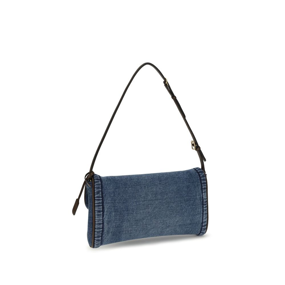Blue Cotton Shoulder Bag - Image 3