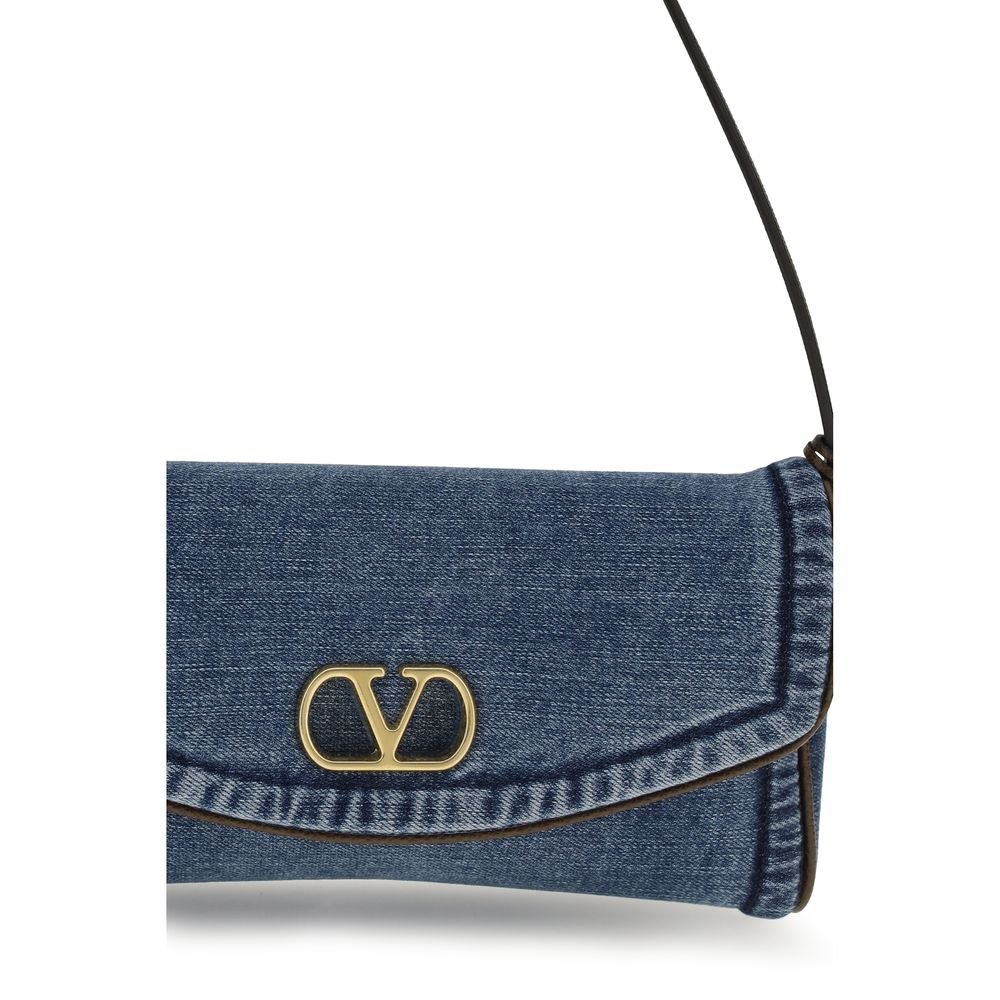 Blue Cotton Shoulder Bag - Image 4