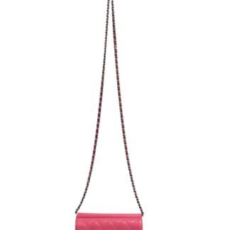 Pink Quilted Lambskin Leather Classic Square Mini Flap Bag