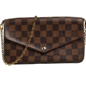 Damier Ebene Pochette Felice Chain Wallet
