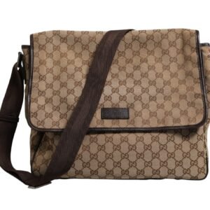 GG Canvas Flap Messenger Bag