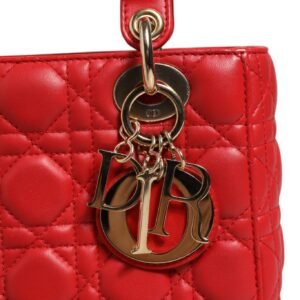 Lady Dior Cannage Leather Handbag