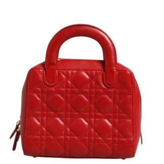 Small Dior Toujours Bag Black Macrocannage Calfskin