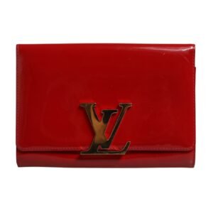 Louise PM Red Patent Leather Wallet On Chain