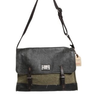 Military Green Two Tone Messenger Shoulder Borse Men Bag