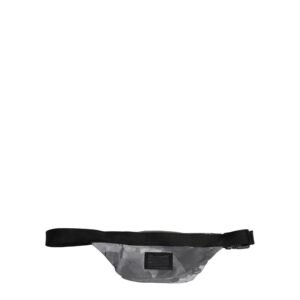 Black Nylon Brass Plate Camouflage Waist Fanny Pack Bag