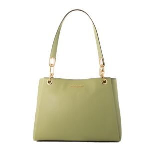 Bicolor Leather Handbag