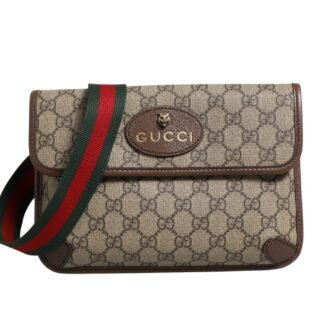 Supreme Monogram Neo Vintage Web Belt Bag Brown