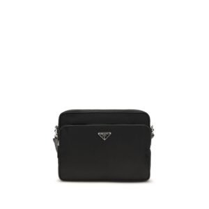 Black Recycled Polyamide Shoulder Bag