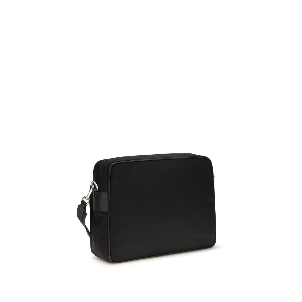 Black Recycled Polyamide Shoulder Bag - Image 3
