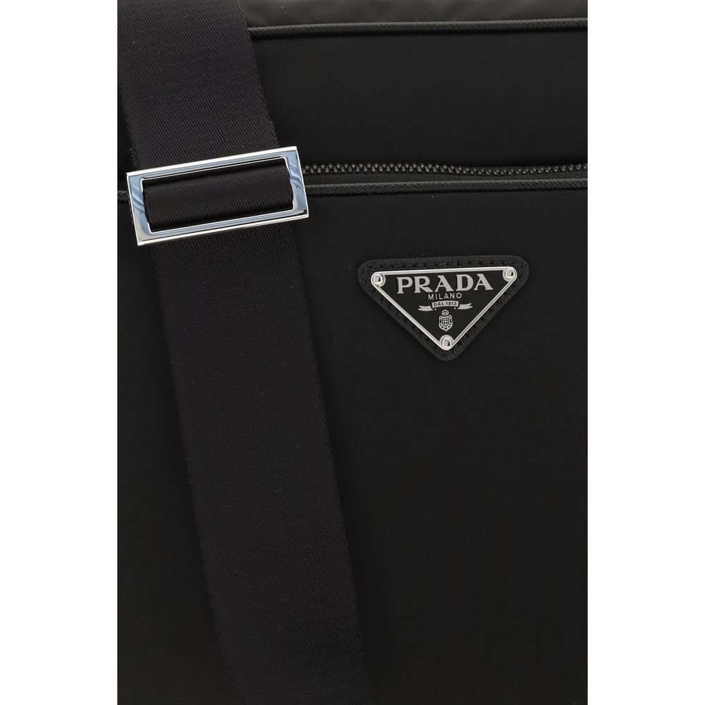 Black Recycled Polyamide Shoulder Bag - Image 4