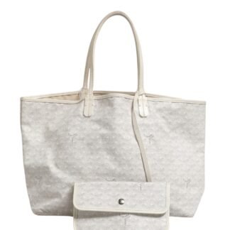 Saint Louis PM Tote Bag in Goyardine Canvas White