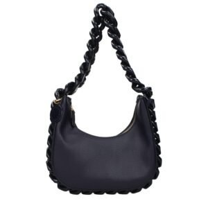 Blue Leather Shoulder Bag