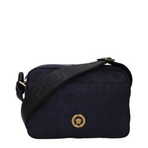 Blue Fabric Crossbody Bag