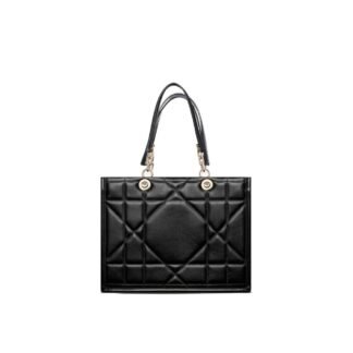 Black Leather Tote Bag