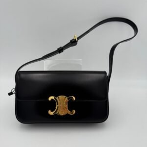 CELINE CLAUDE TRIOMPHE Black Handbag