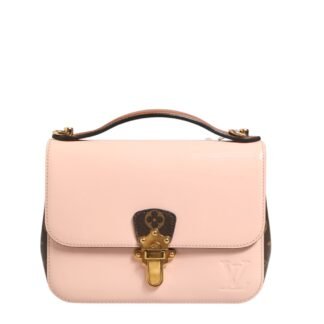 Pink Vernis and Monogram Canvas Cherrywood BB Shoulder Bag