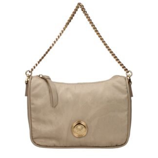 Beige Fabric Handbag