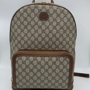 GUCCI GG Supreme and Leather Backpack