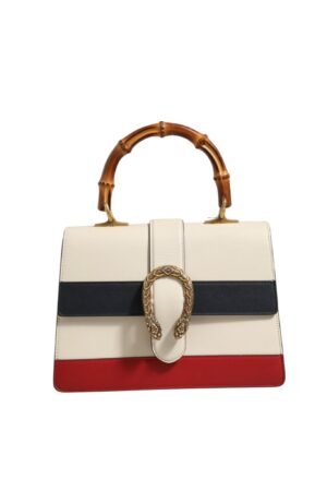 Dionysus Bamboo Top Handle Bag Colorblock Leather