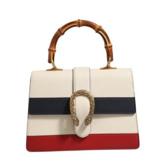 Dionysus Bamboo Top Handle Bag Colorblock Leather