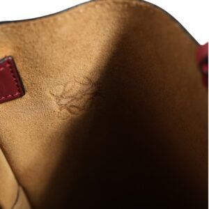 Gate Raspberry & Wine Leather Bucket Bag
