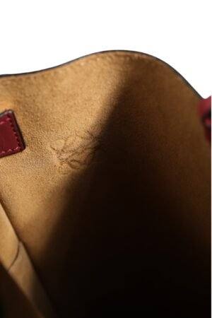 Gate Raspberry & Wine Leather Bucket Bag