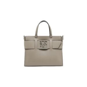 Beige Artificial Leather Handbag