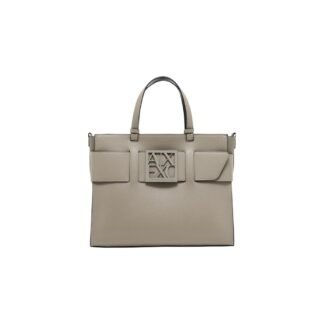 Beige Artificial Leather Handbag
