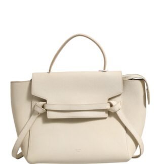 Nano Belt Bag Grained Calfskin Chalk