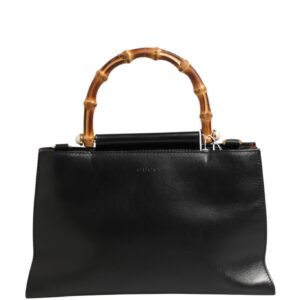 Nymphaea Bamboo Top Handle Leather Bag