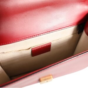 Marmont small shoulder bag in Rosso Ancora red leather