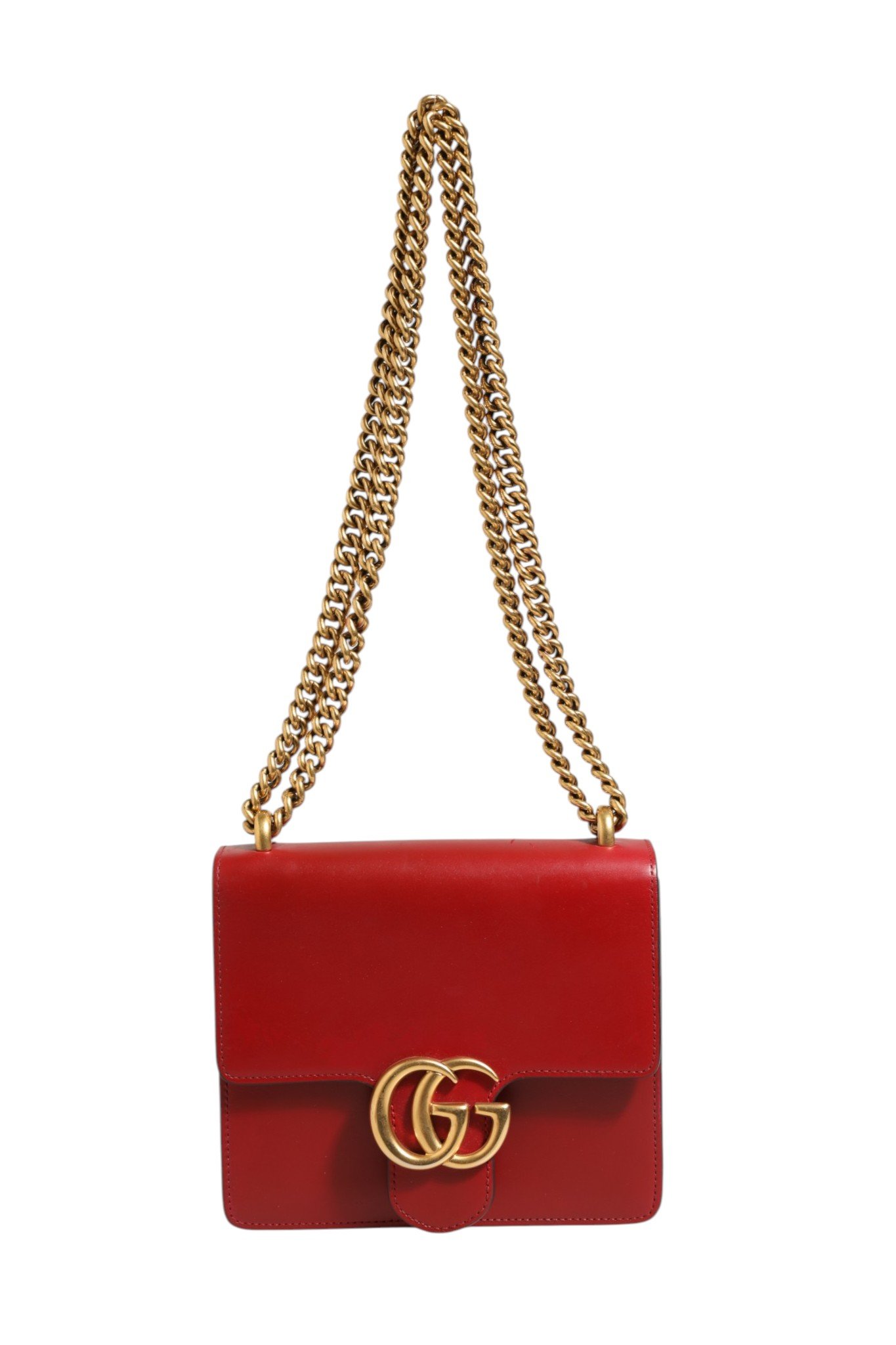 Marmont small shoulder bag in Rosso Ancora red leather - Image 3
