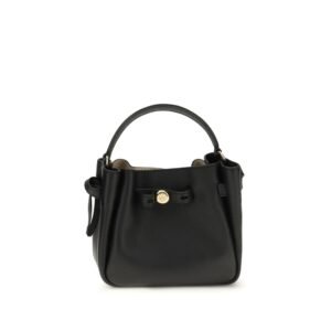 Black Calf Leather Bos Taurus Backet Bag