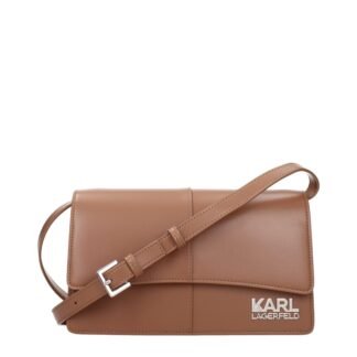 Brown Polyethylene Crossbody Bag