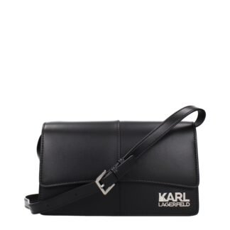 Black Polyethylene Crossbody Bag