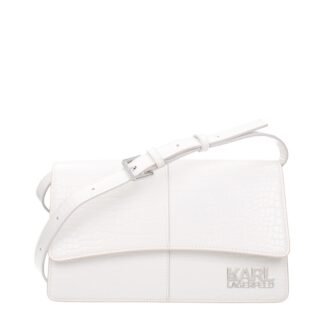 White Polyethylene Crossbody Bag