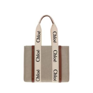 Beige Linen Handbag