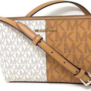 Michael Kors Jet Set - Small Two-Tone Logo Crossbody Bag