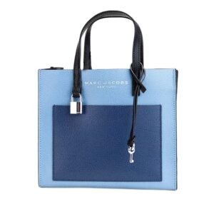 Marc Jacobs Grind Mini Blue Heaven Colorblock Leather Tote Crossbody Bag Purse