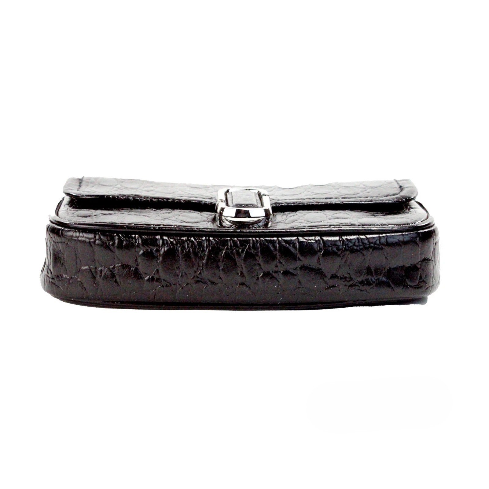 Marc Jacobs The Mini Shoulder Bag Black Embossed Leather Crossbody Bag - Image 4
