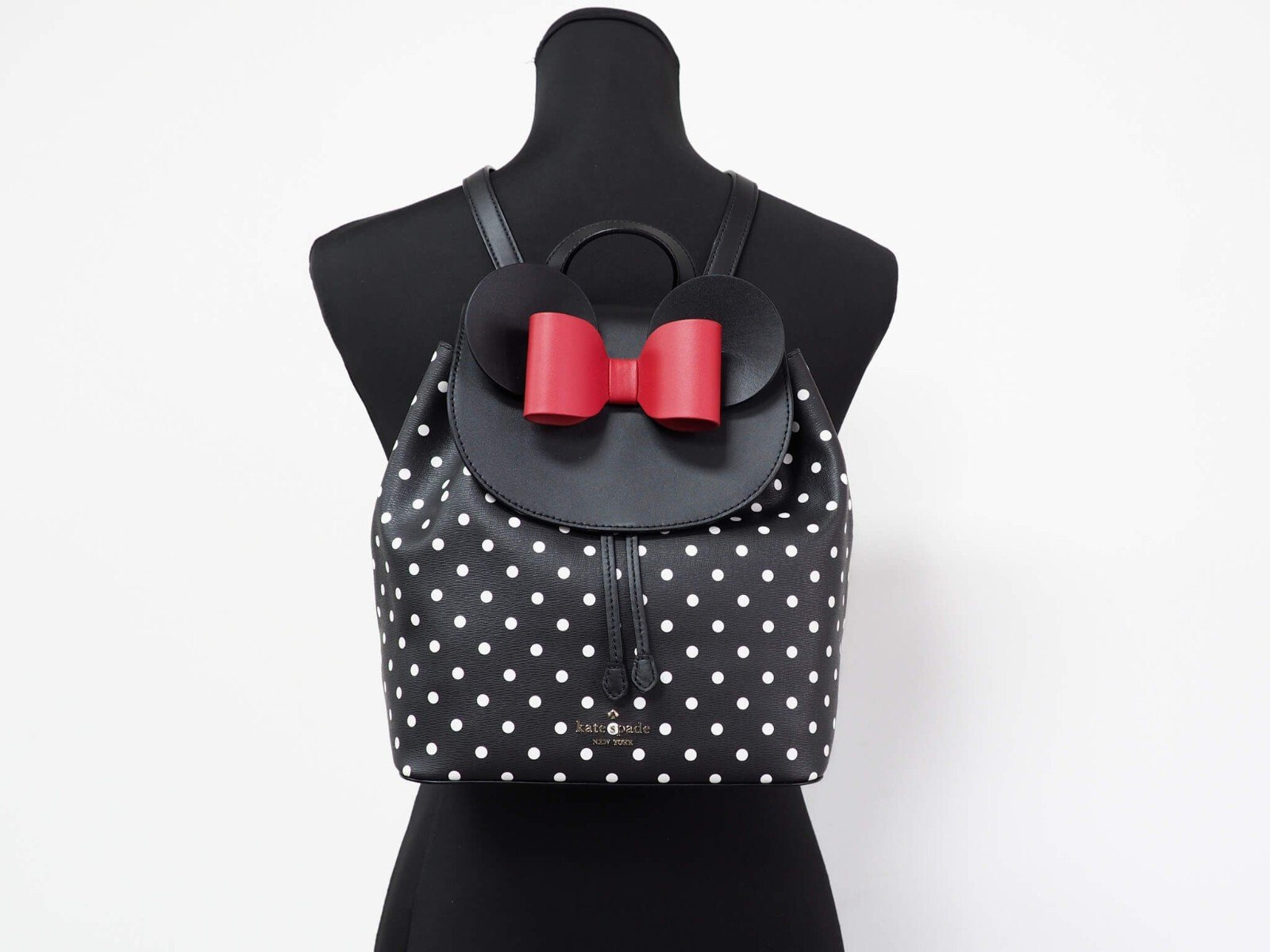 Kate Spade Disney Minnie Mouse Medium Leather Backpack Bookbag Bag - Image 2
